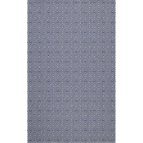 Flowers First 8 x 10 ft. Martha Stewart Contemporary Rectangle Flat Weave Rug Blue & Grey FL1909577 - main